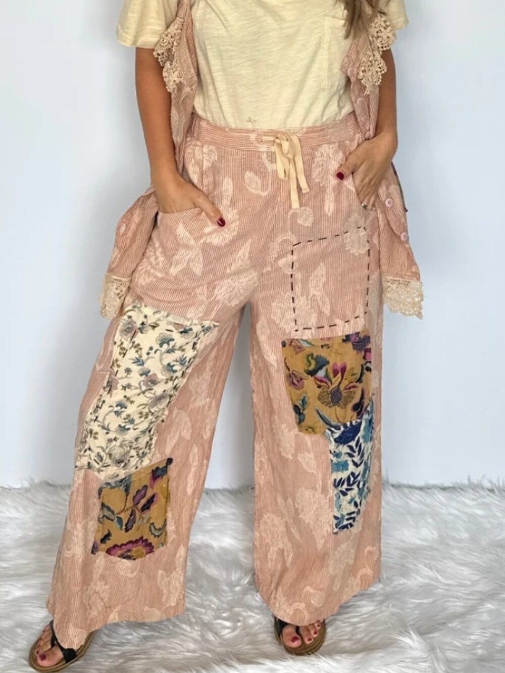 #1782 Jaded Gypsy Sweet Meadows Pants - Picture 3 of 6